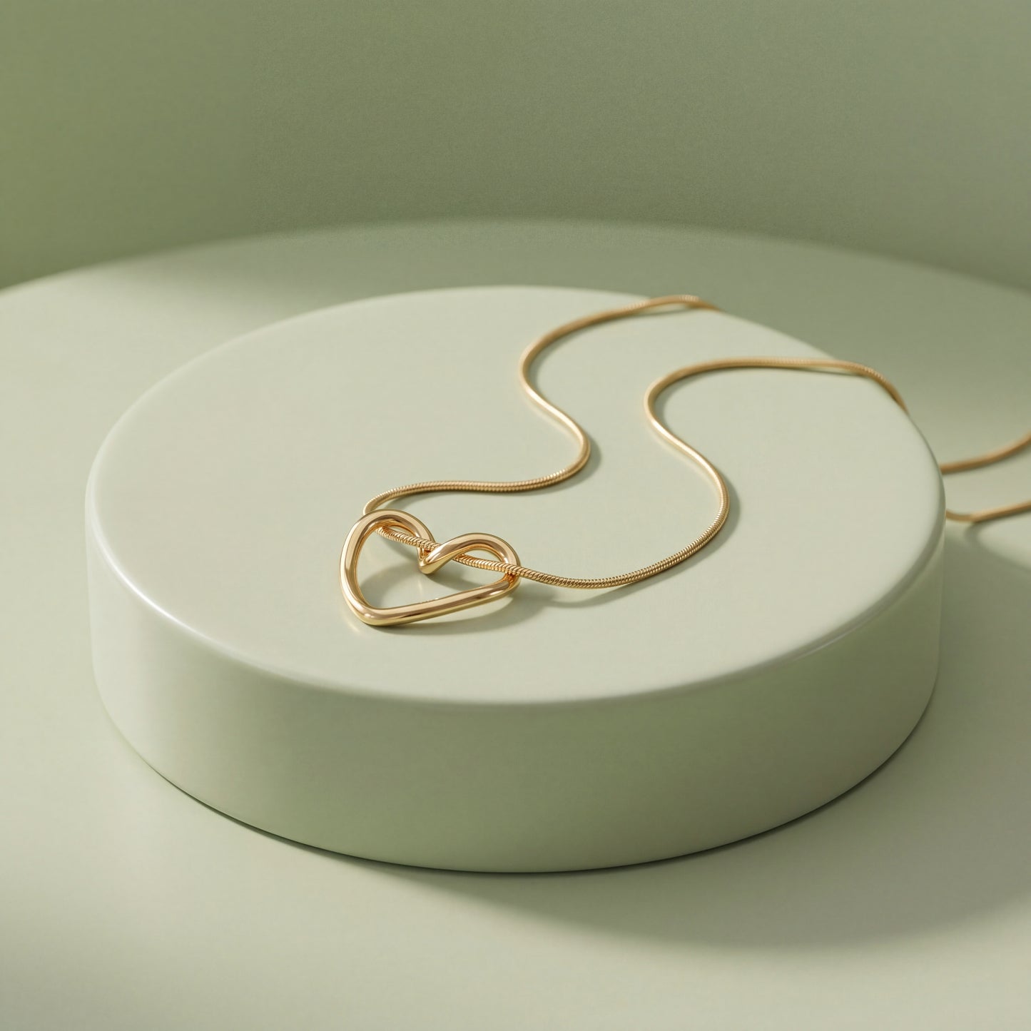 Open Heart Chain Necklace
