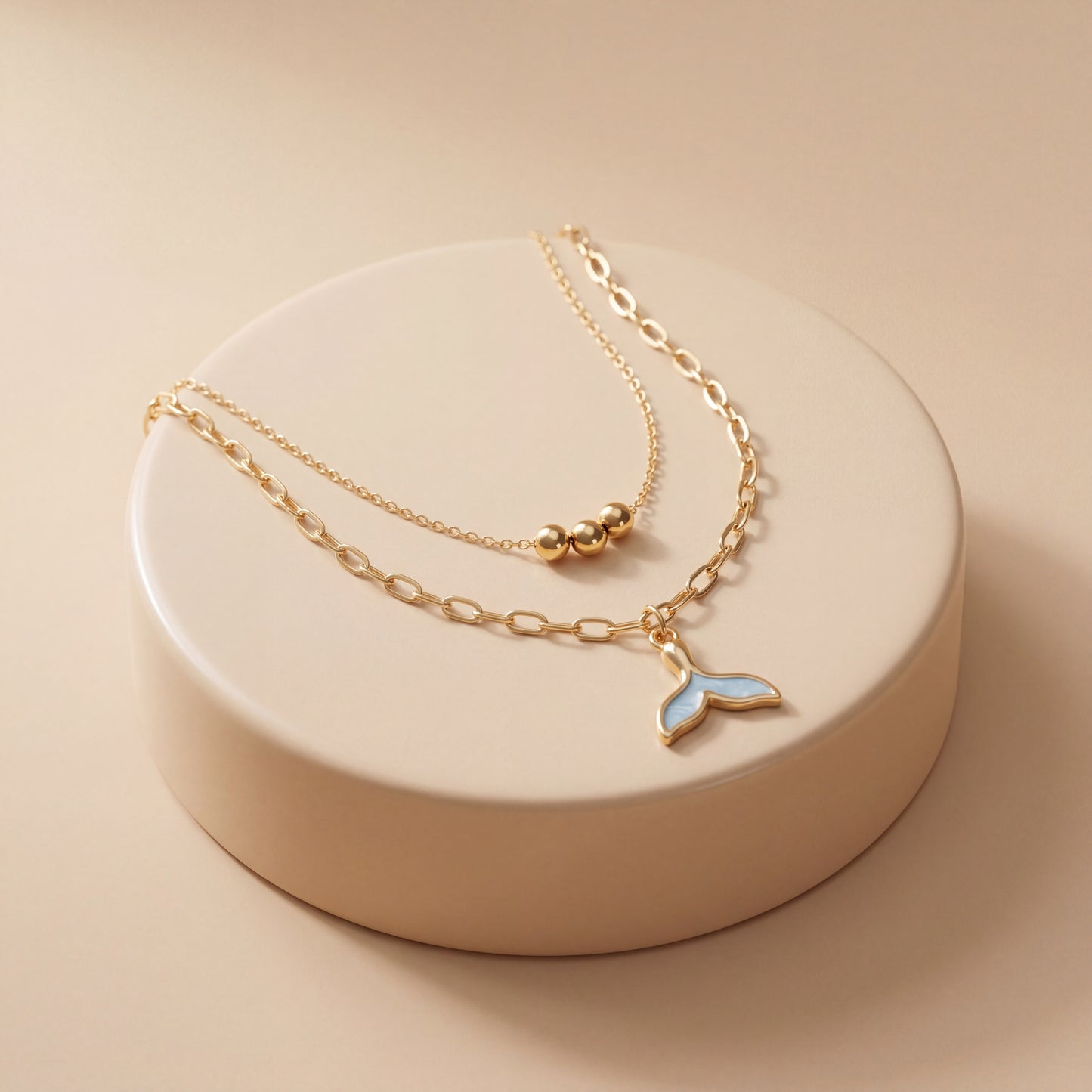 Mermaid Fin Pendant Necklace