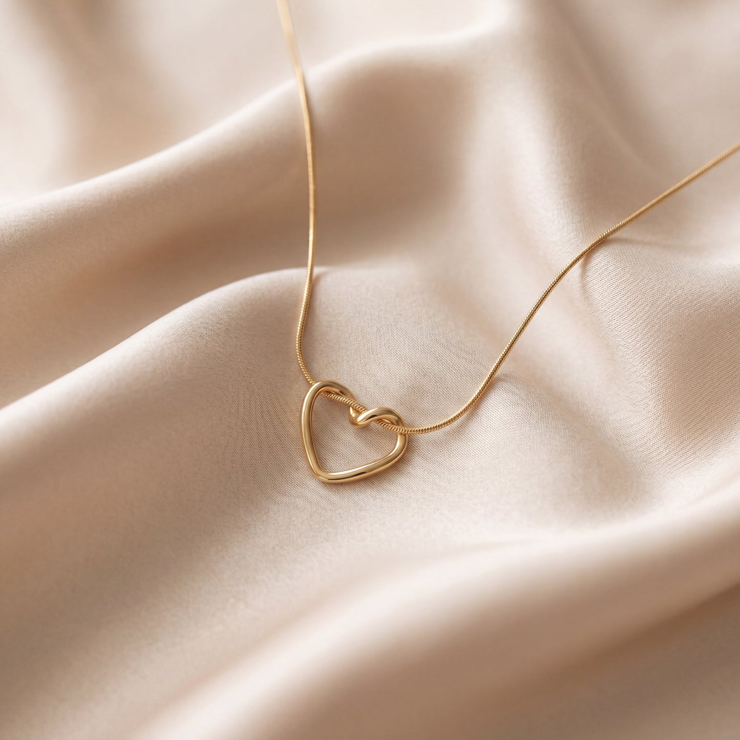 Open Heart Chain Necklace
