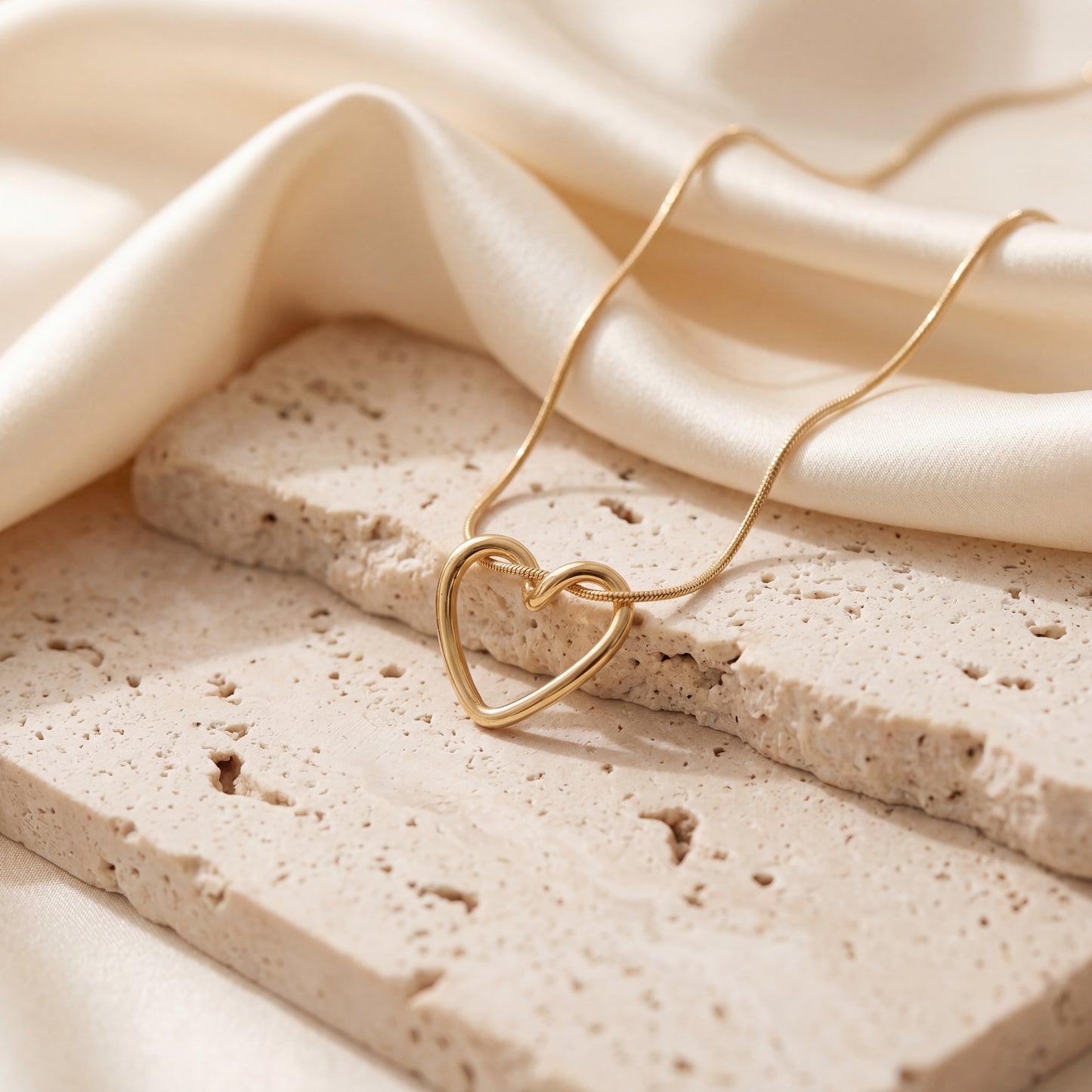 Open Heart Chain Necklace
