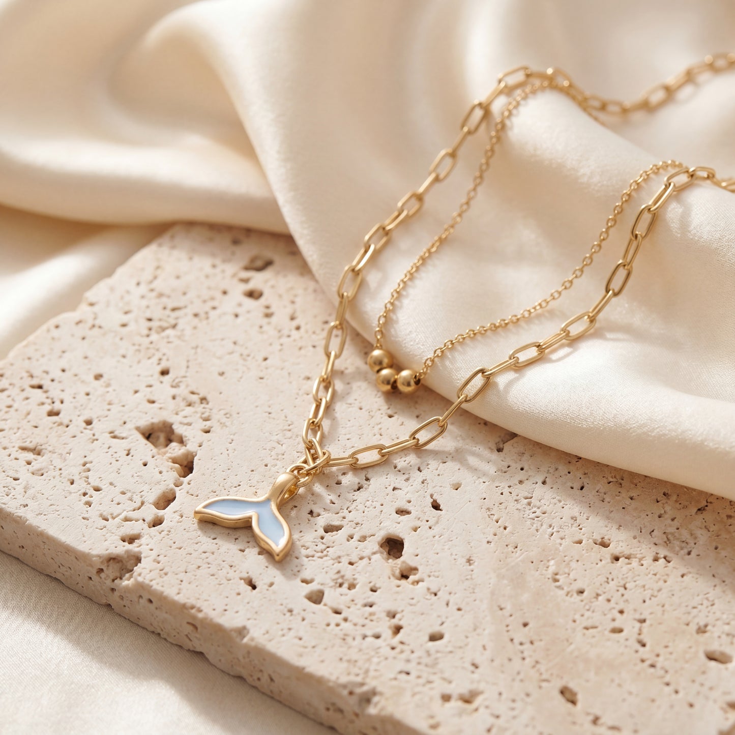 Mermaid Fin Pendant Necklace