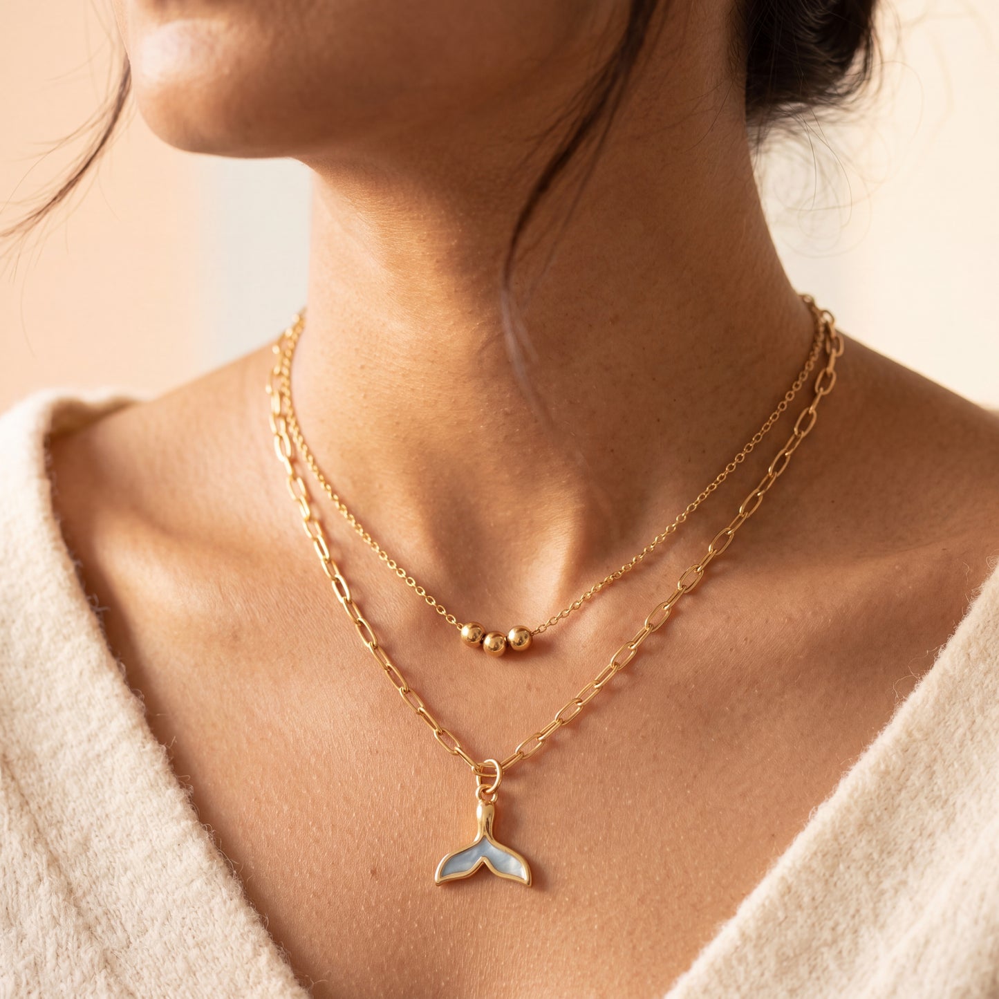 Mermaid Fin Pendant Necklace